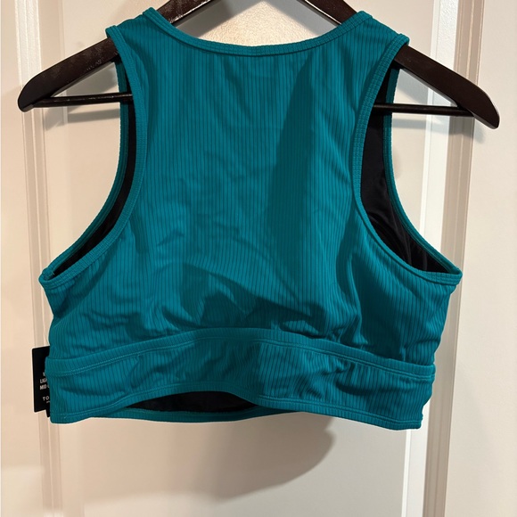 Torrid Teal Ribbed Racerback Bikini Top - Picture 2 of 7